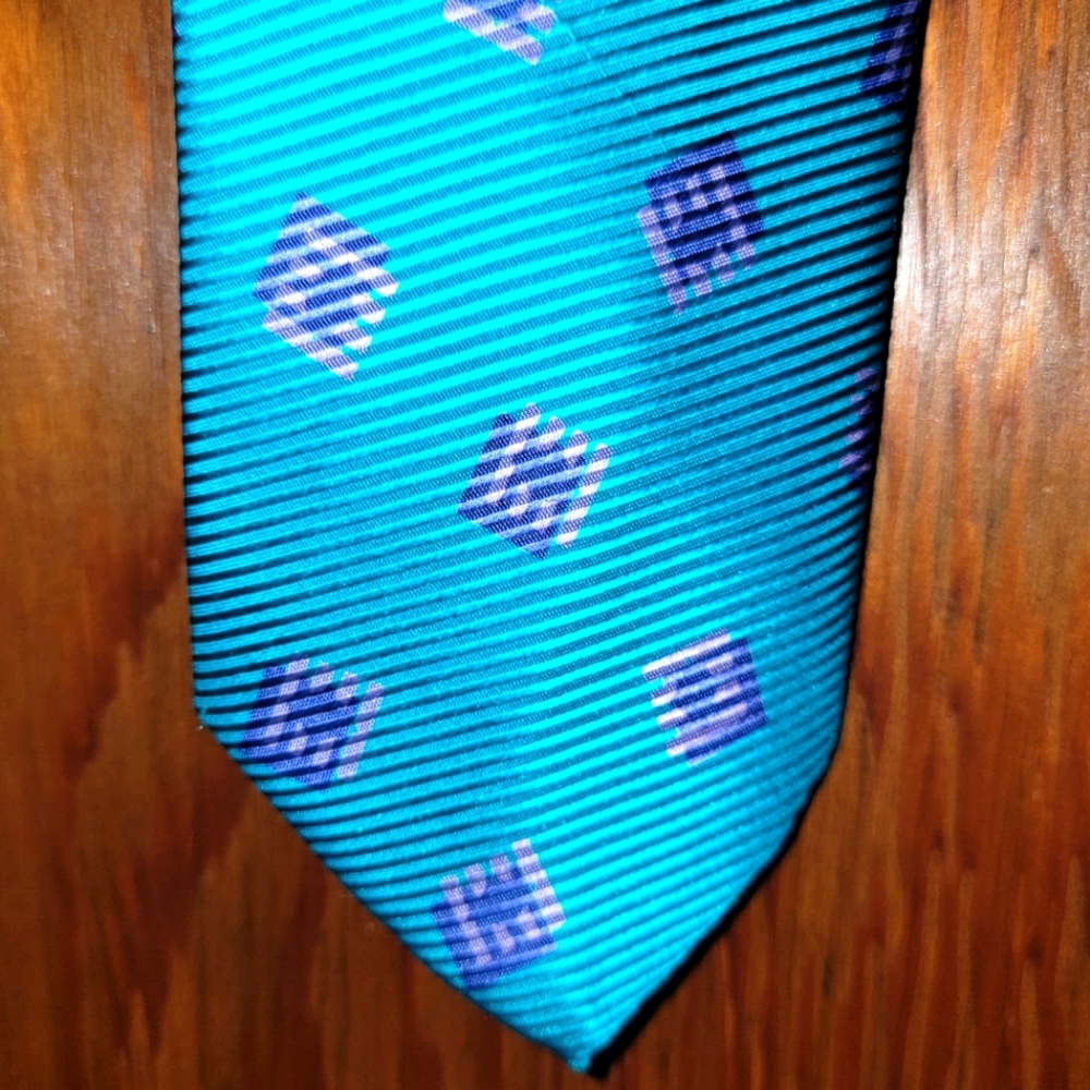 Vintage Teal and Purple Bill Blass 100% Silk 3" Tie